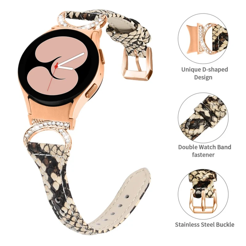 Samsung Smartwatch Echtes Leder Und Strass Universell Armband