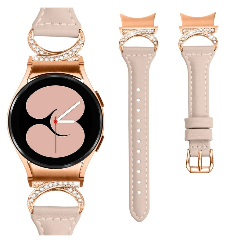 Samsung Smartwatch Echtes Leder Und Strass Universell Armband