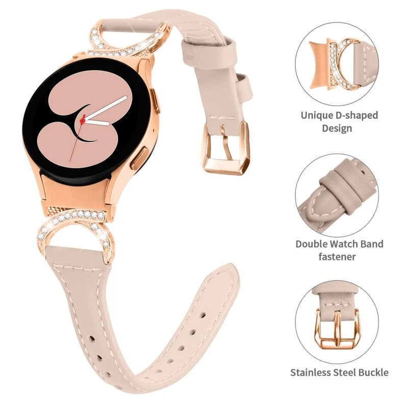 Samsung Smartwatch Echtes Leder Und Strass Universell Armband