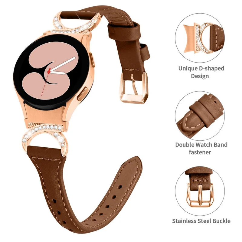 Samsung Smartwatch Echtes Leder Und Strass Universell Armband