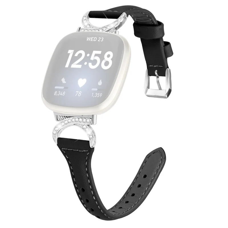 Fitbit Smartwatch Echtes Leder Und Strass Universell Armband