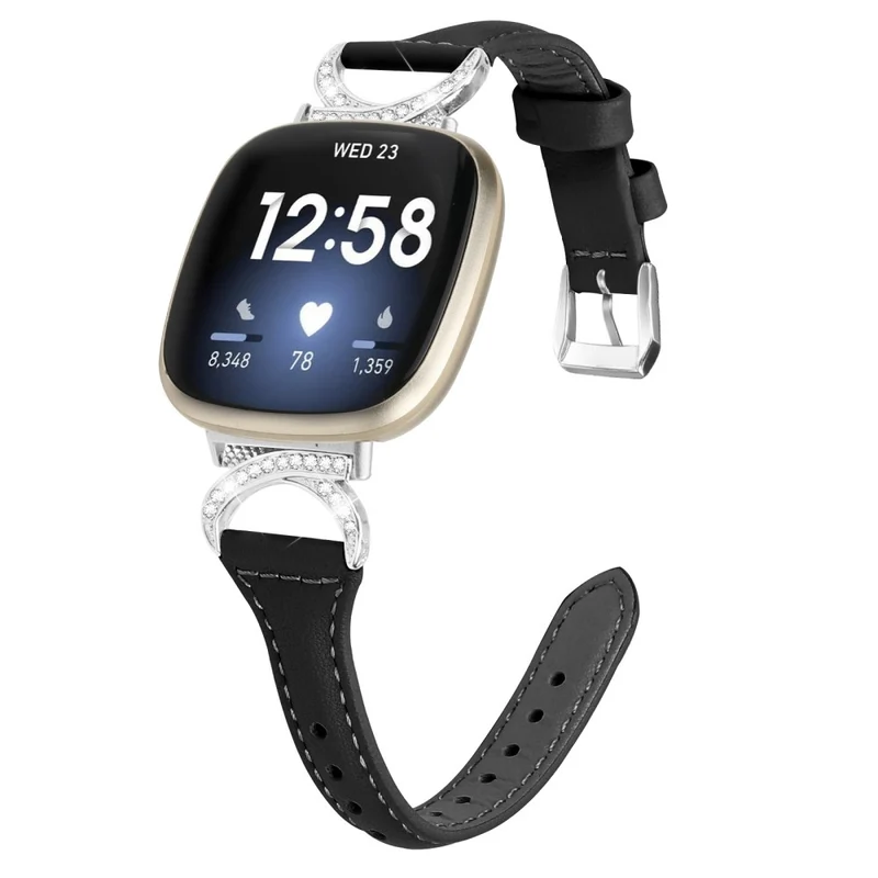 Fitbit Smartwatch Echtes Leder Und Strass Universell Armband