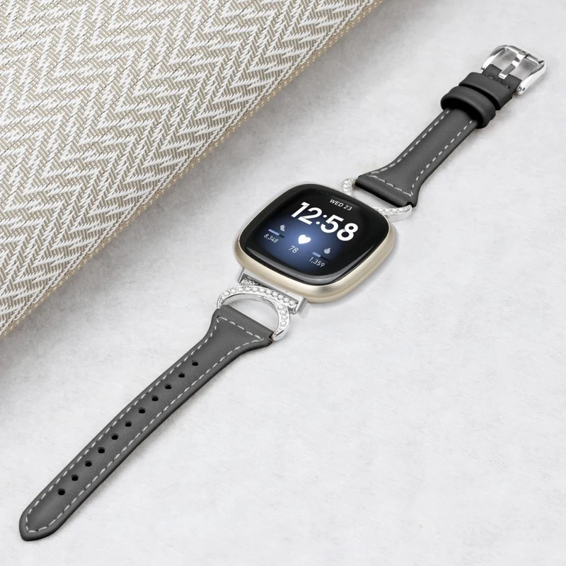 Fitbit Smartwatch Echtes Leder Und Strass Universell Armband