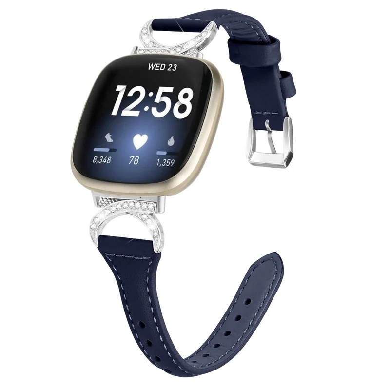 Fitbit Smartwatch Echtes Leder Und Strass Universell Armband
