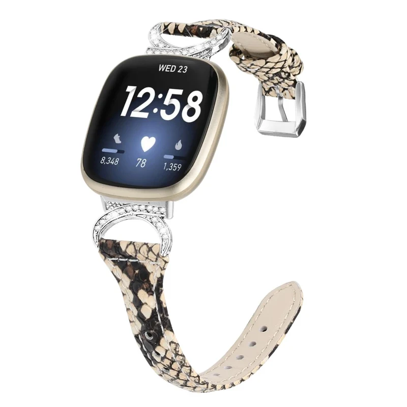 Fitbit Smartwatch Echtes Leder Und Strass Universell Armband