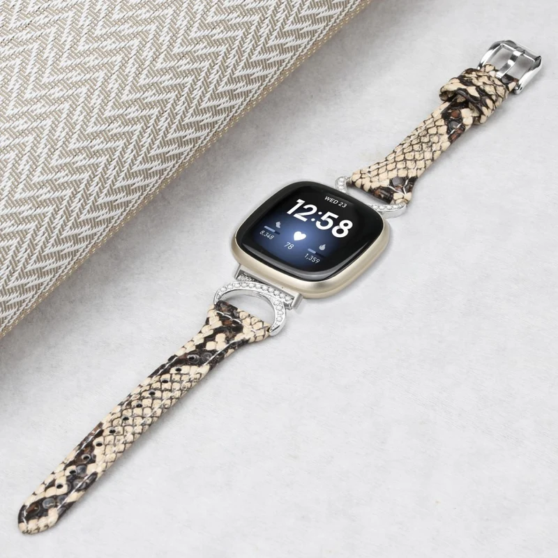 Fitbit Smartwatch Echtes Leder Und Strass Universell Armband