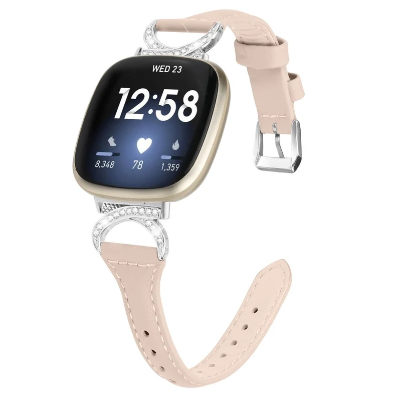 Fitbit Smartwatch Echtes Leder Und Strass Universell Armband