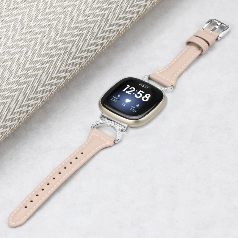 Fitbit Smartwatch Echtes Leder Und Strass Universell Armband