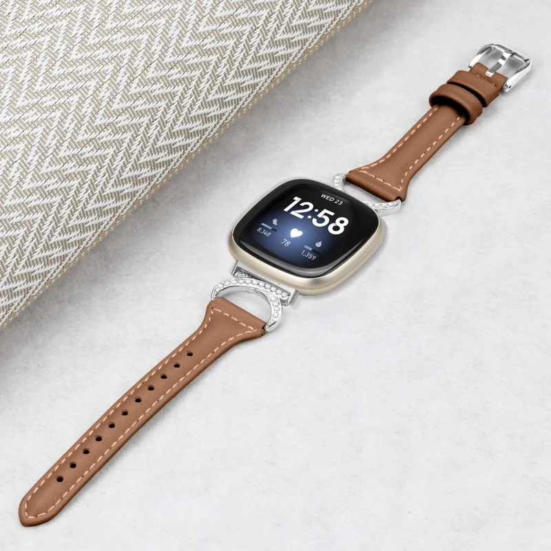 Fitbit Smartwatch Echtes Leder Und Strass Universell Armband