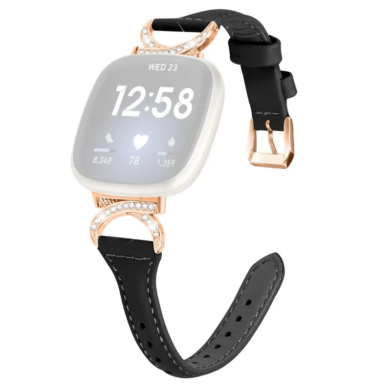Fitbit Smartwatch Echtes Leder Und Strass Universell Armband