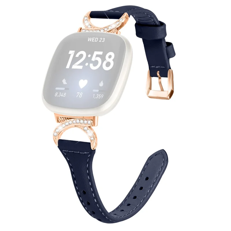 Fitbit Smartwatch Echtes Leder Und Strass Universell Armband