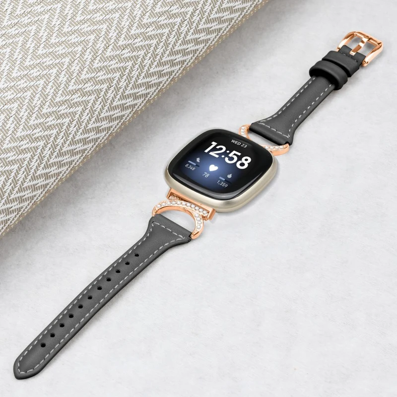 Fitbit Smartwatch Echtes Leder Und Strass Universell Armband
