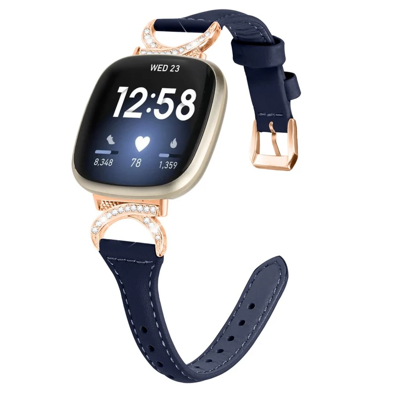 Fitbit Smartwatch Echtes Leder Und Strass Universell Armband