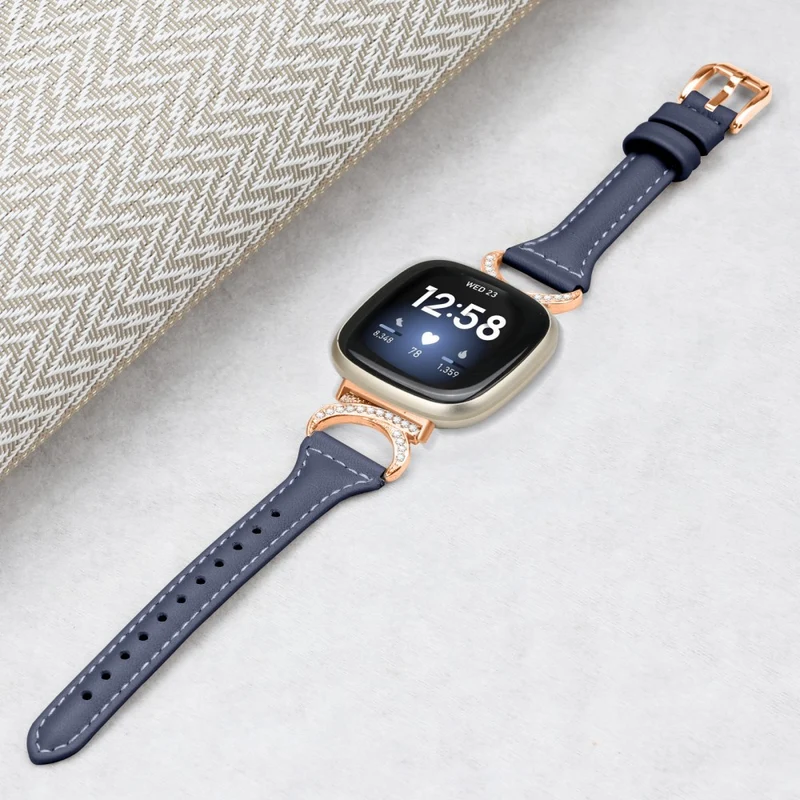 Fitbit Smartwatch Echtes Leder Und Strass Universell Armband