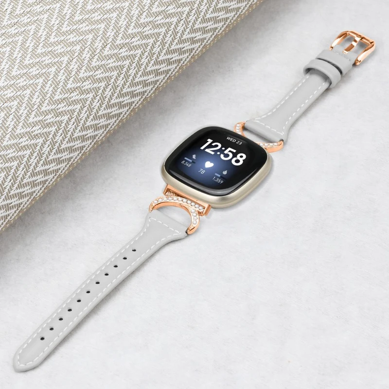 Fitbit Smartwatch Echtes Leder Und Strass Universell Armband