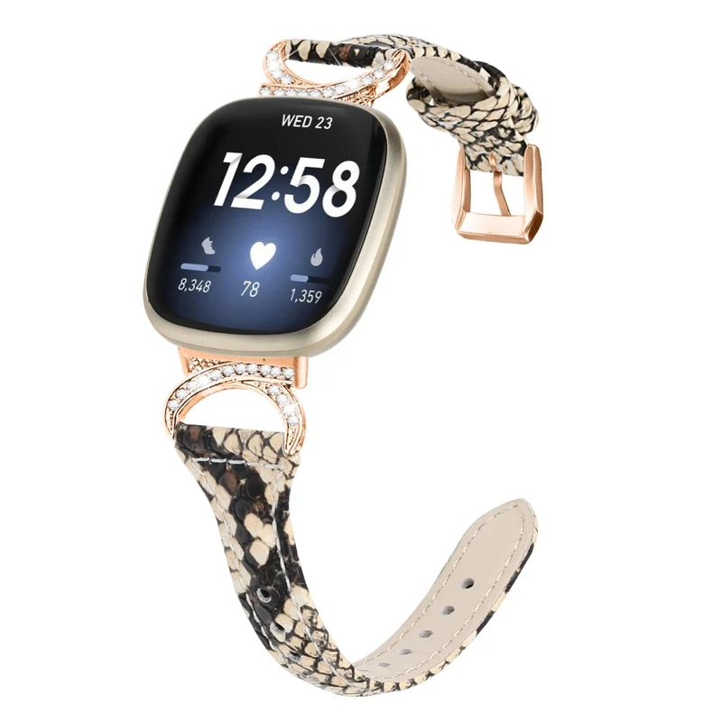 Fitbit Smartwatch Echtes Leder Und Strass Universell Armband