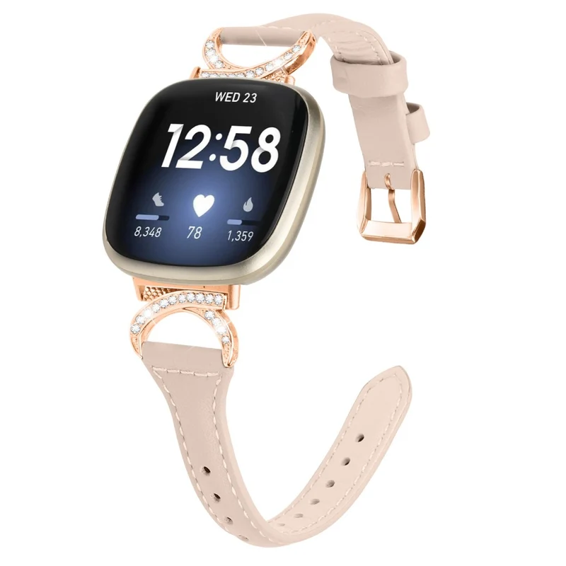 Fitbit Smartwatch Echtes Leder Und Strass Universell Armband