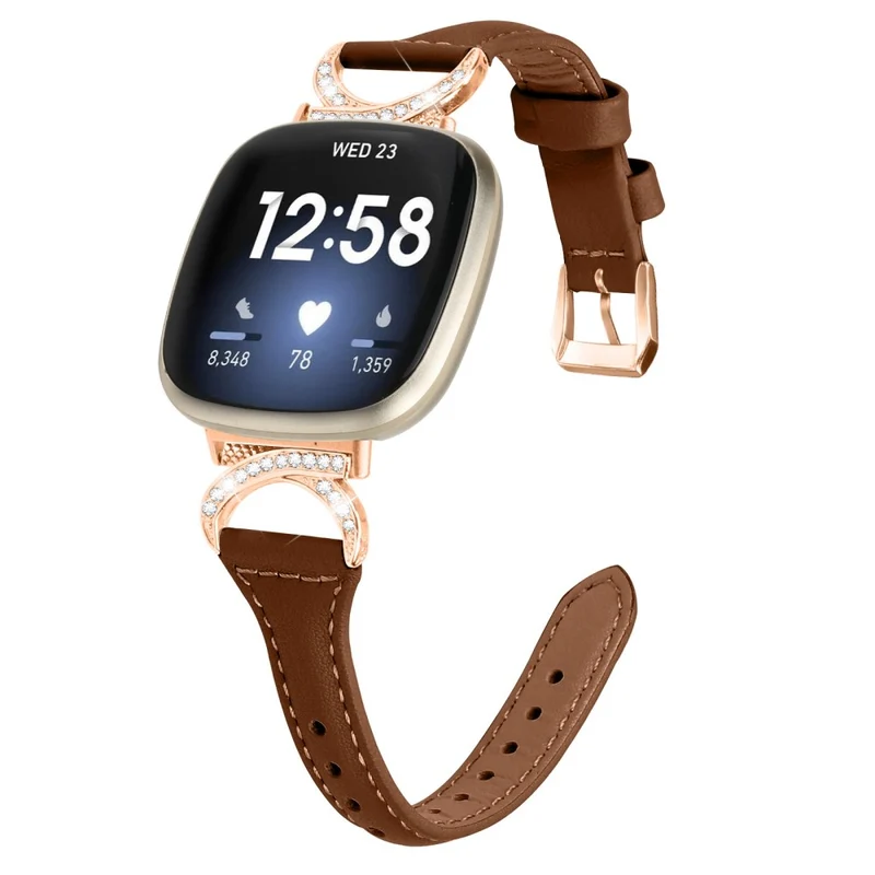 Fitbit Smartwatch Echtes Leder Und Strass Universell Armband