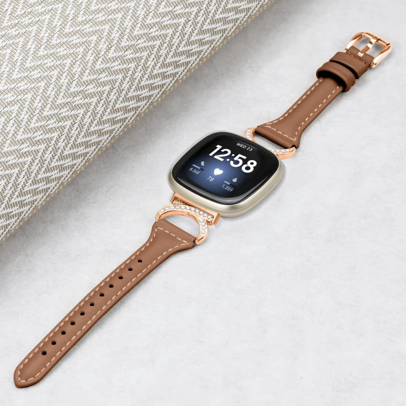 Fitbit Smartwatch Echtes Leder Und Strass Universell Armband