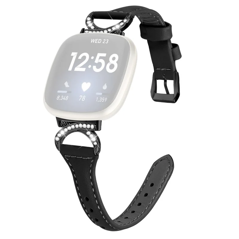 Fitbit Smartwatch Echtes Leder Und Strass Universell Armband