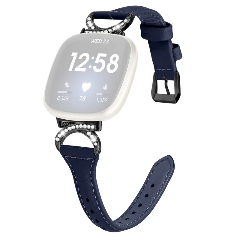 Fitbit Smartwatch Echtes Leder Und Strass Universell Armband