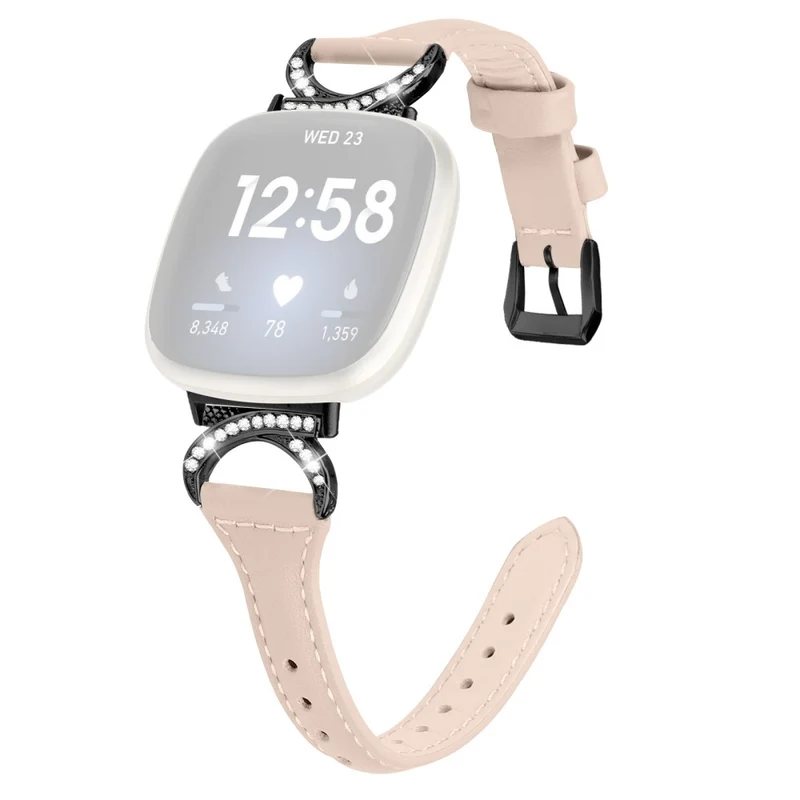 Fitbit Smartwatch Echtes Leder Und Strass Universell Armband