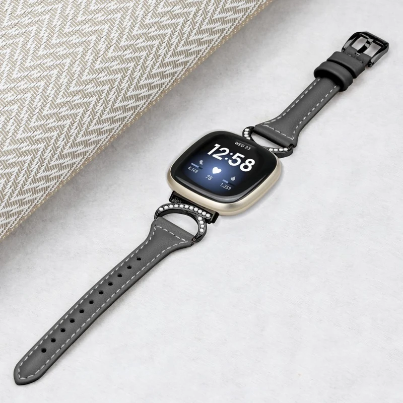 Fitbit Smartwatch Echtes Leder Und Strass Universell Armband