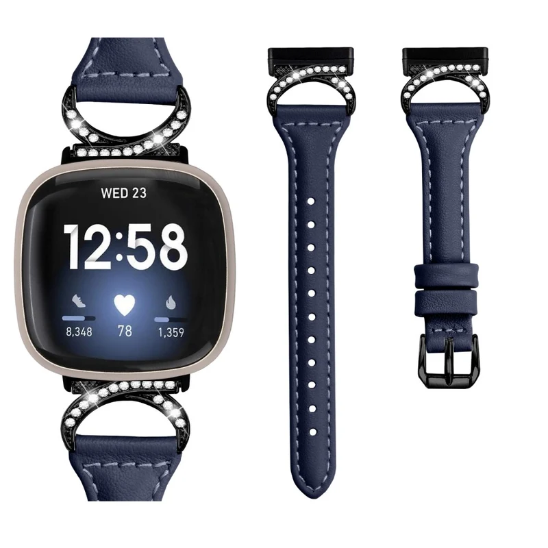 Fitbit Smartwatch Echtes Leder Und Strass Universell Armband
