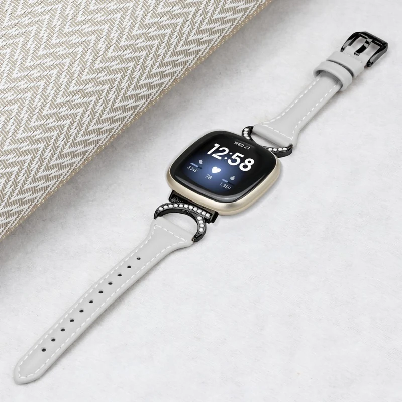 Fitbit Smartwatch Echtes Leder Und Strass Universell Armband
