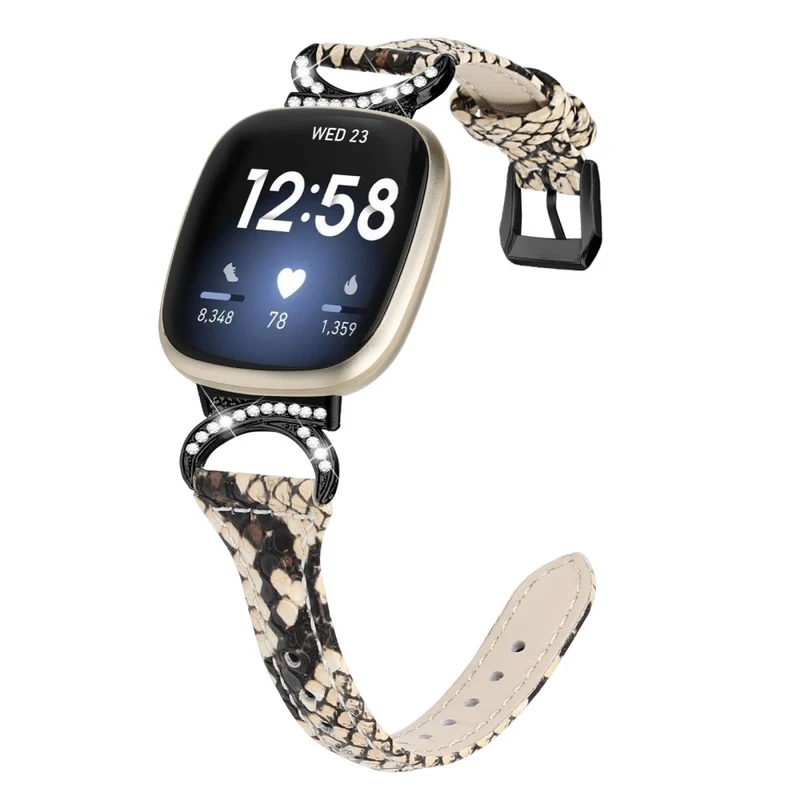Fitbit Smartwatch Echtes Leder Und Strass Universell Armband
