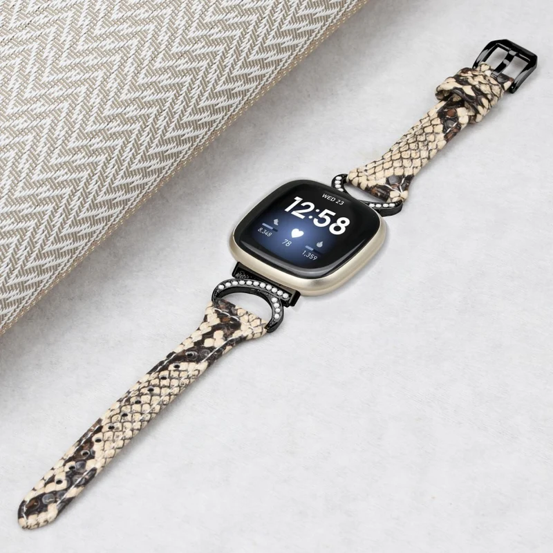 Fitbit Smartwatch Echtes Leder Und Strass Universell Armband