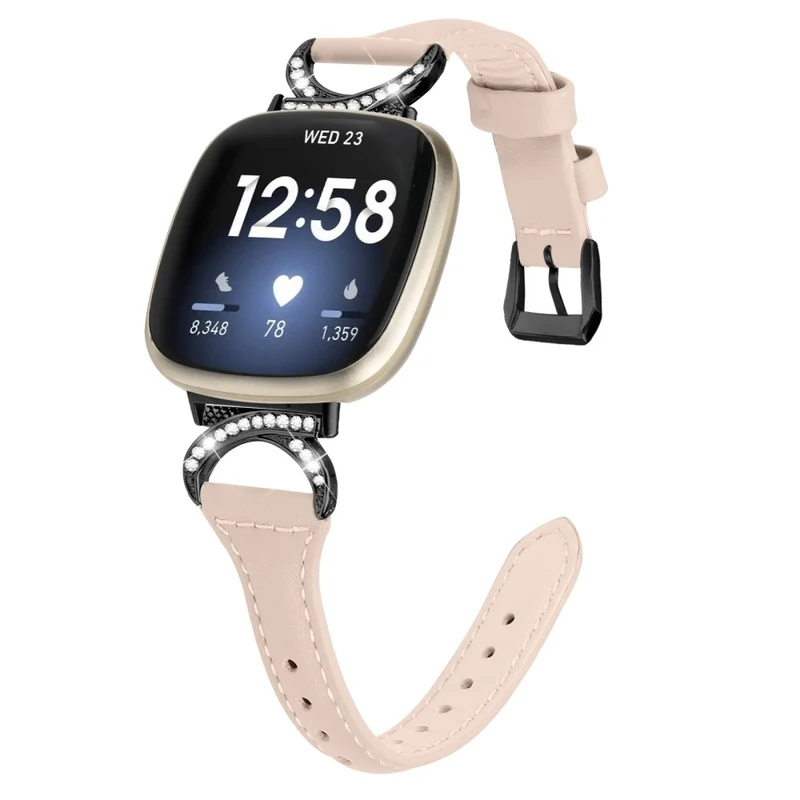 Fitbit Smartwatch Echtes Leder Und Strass Universell Armband