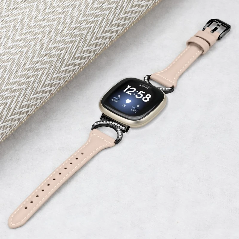 Fitbit Smartwatch Echtes Leder Und Strass Universell Armband