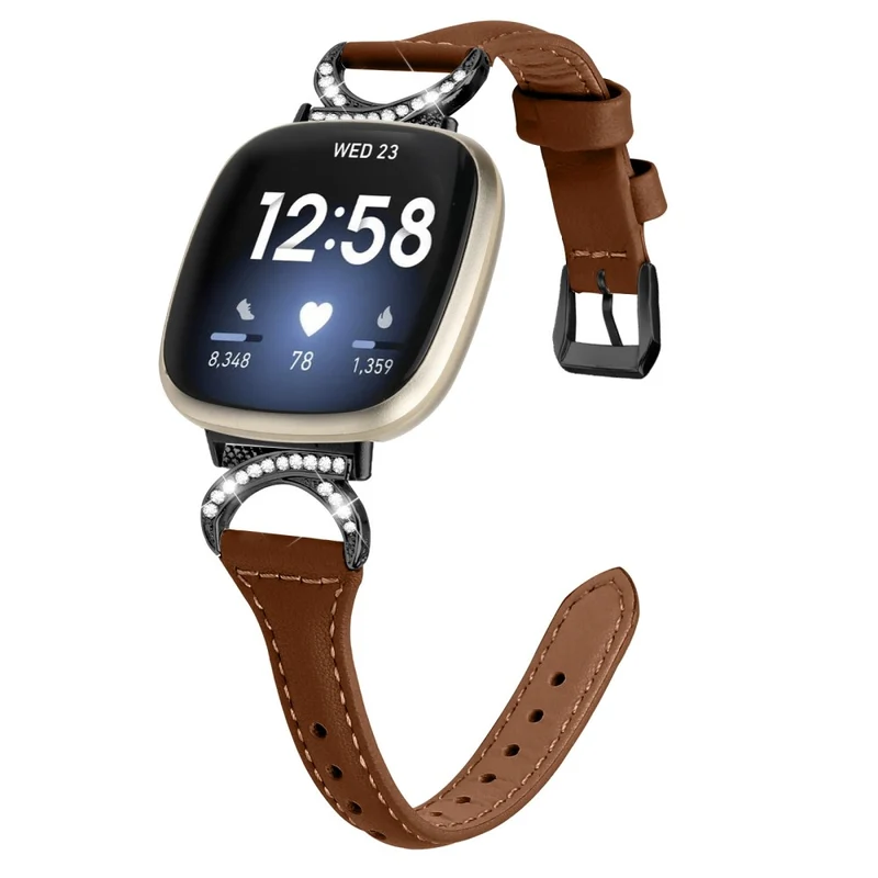 Fitbit Smartwatch Echtes Leder Und Strass Universell Armband