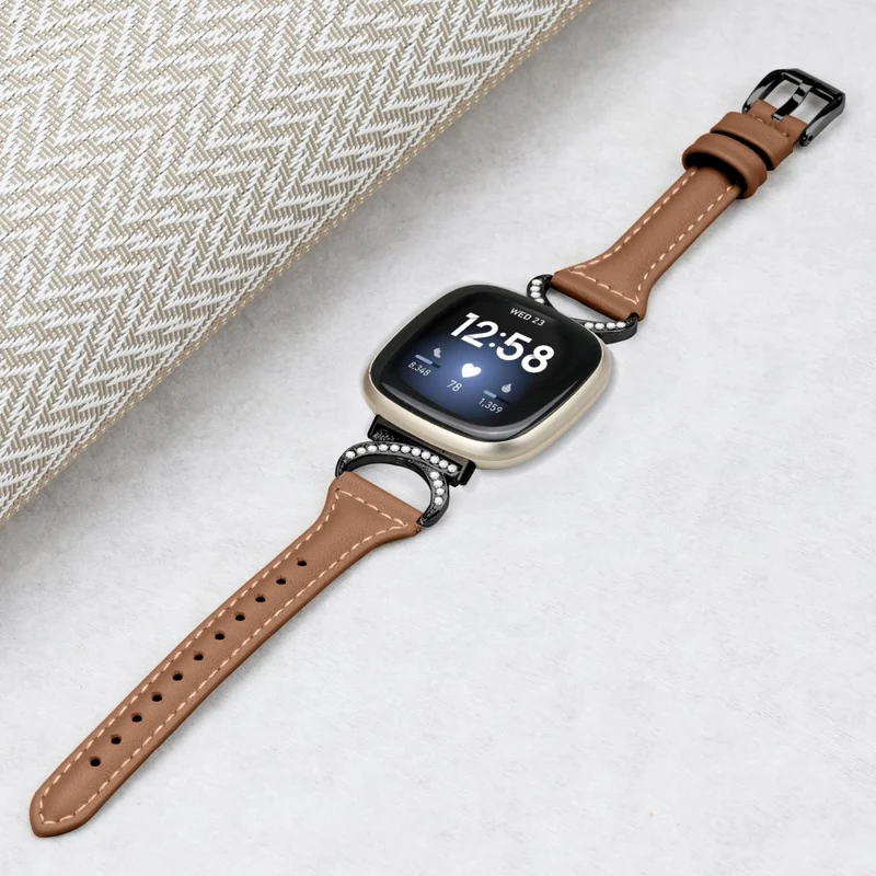 Fitbit Smartwatch Echtes Leder Und Strass Universell Armband