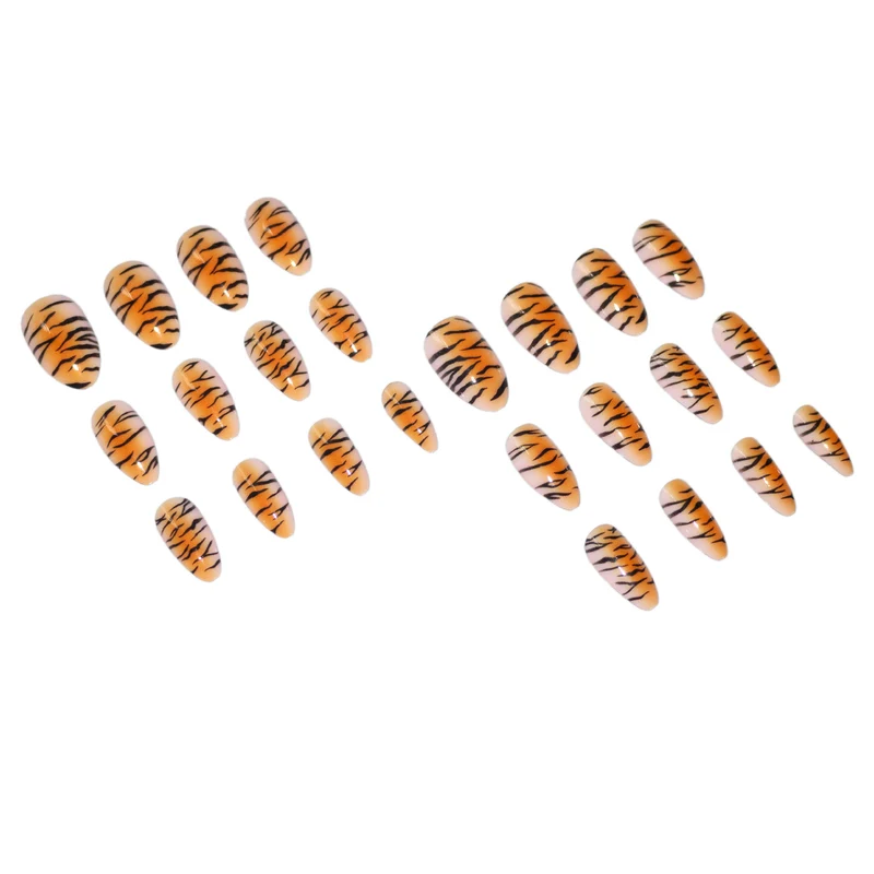Kreatives Tigerdruck Nagelkunst-Set