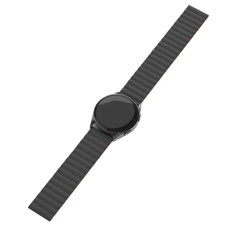 Xiaomi Watch S5 Magnetisches Silikonarmband (Schwarz/Orange)