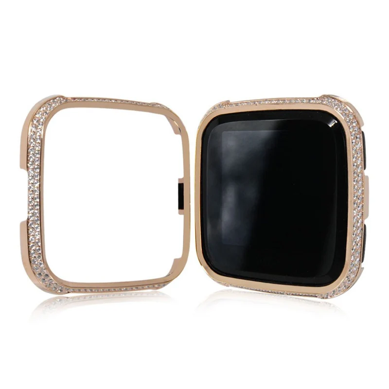 Unglaublich Schön Fitbit Versa 1 Metall und Strass Hülle