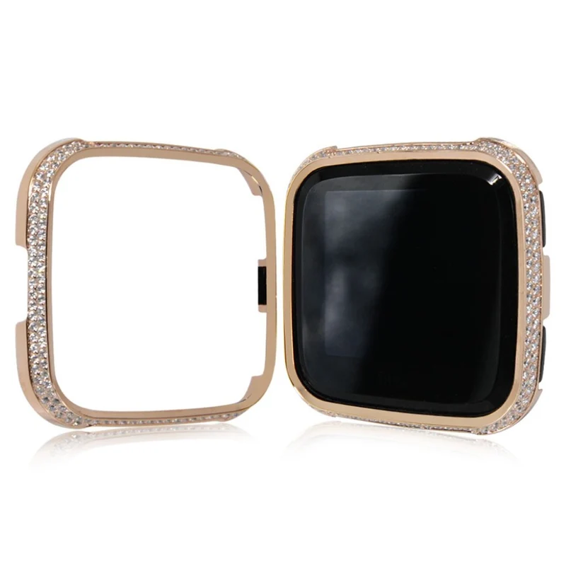 Unglaublich Schön Fitbit Versa 1 Metall und Strass Hülle