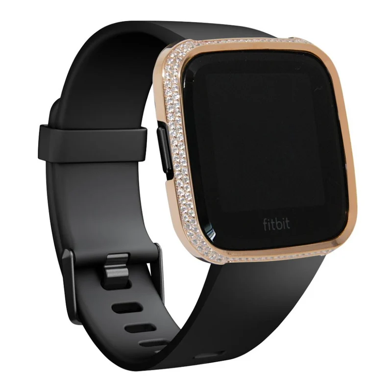 Unglaublich Schön Fitbit Versa 1 Metall und Strass Hülle