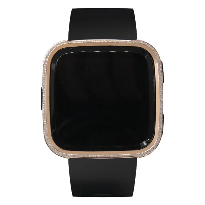 Unglaublich Schön Fitbit Versa 1 Metall und Strass Hülle