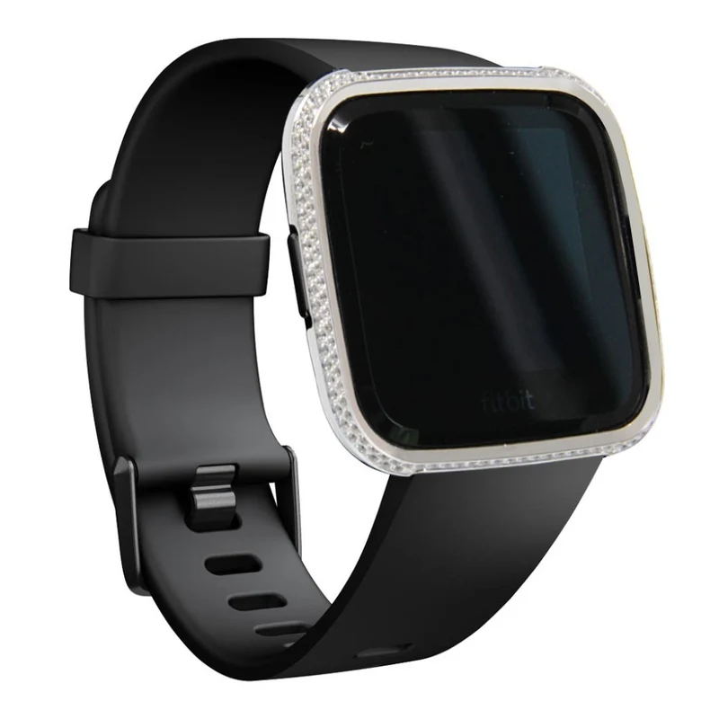Unglaublich Schön Fitbit Versa 1 Metall und Strass Hülle