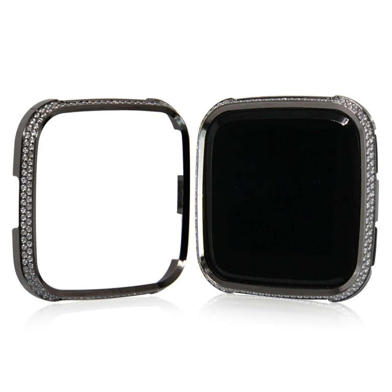 Unglaublich Schön Fitbit Versa 1 Metall und Strass Hülle