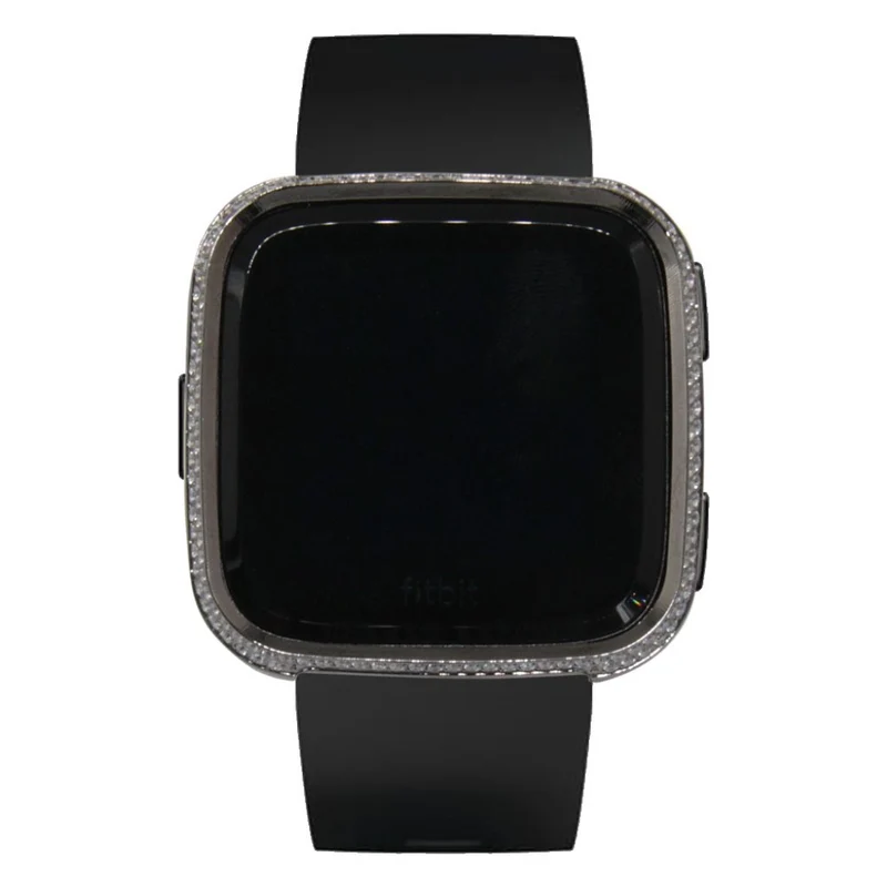 Unglaublich Schön Fitbit Versa 1 Metall und Strass Hülle