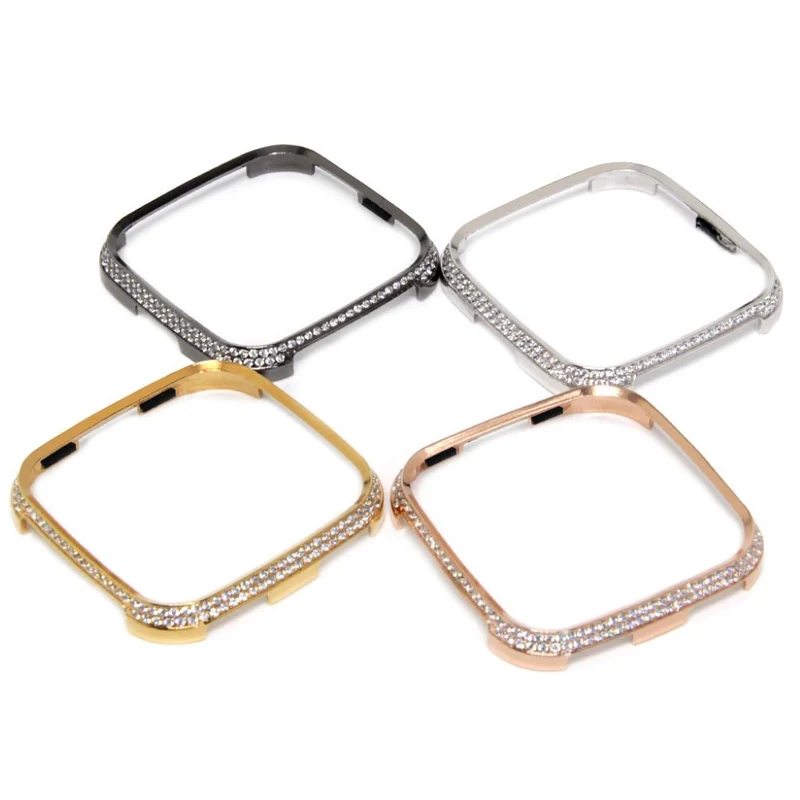 Unglaublich Schön Fitbit Versa 1 Metall und Strass Hülle