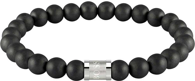 Boss Jewelry 1580042M - BEADS FOR HIM Herrenarmband aus Onyxsteinen