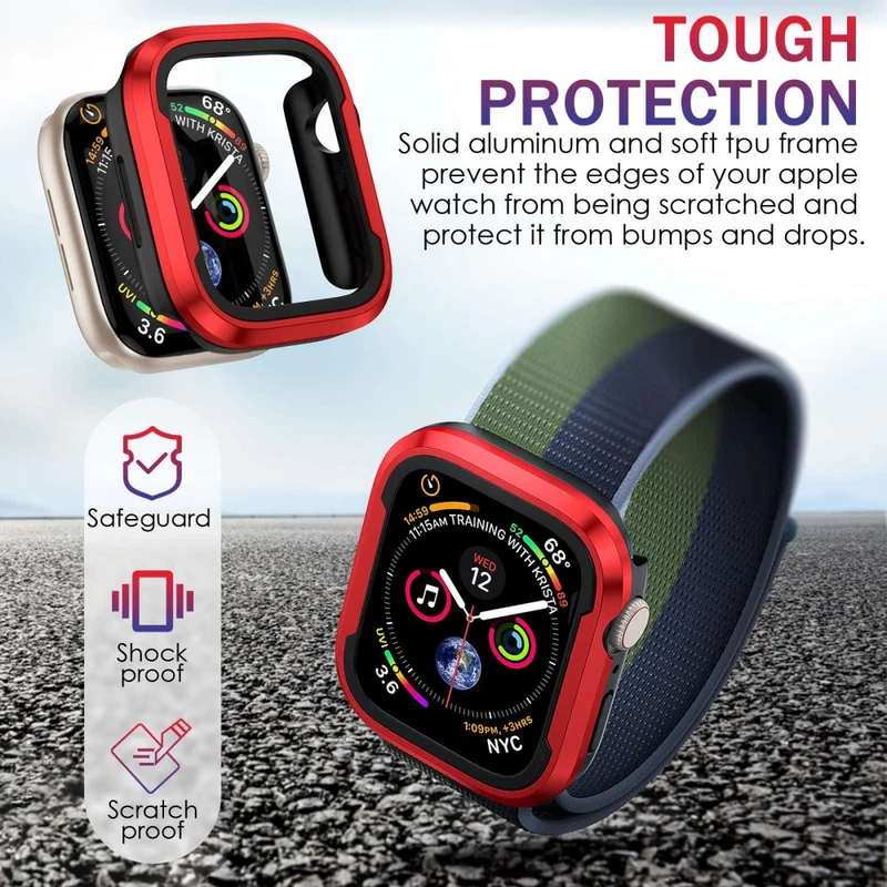 Apple Watch Series 8 (45mm) / Apple Watch Series 7 45mm Metall Universell Bumper