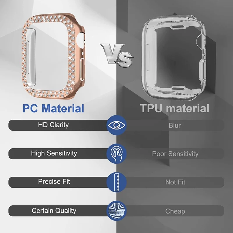 Auffallend Modisch Apple Smartwatch Plastik und Strass Hülle