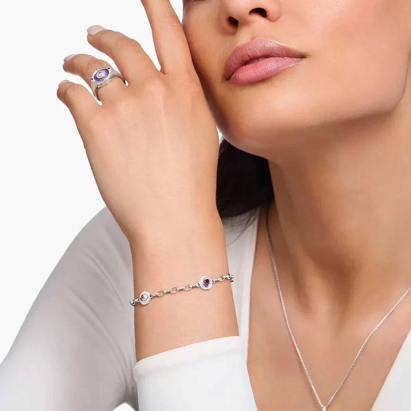 Gliederarmband mit verschiedenen Anhängern - Thomas Sabo Modell: A2138-640-7
