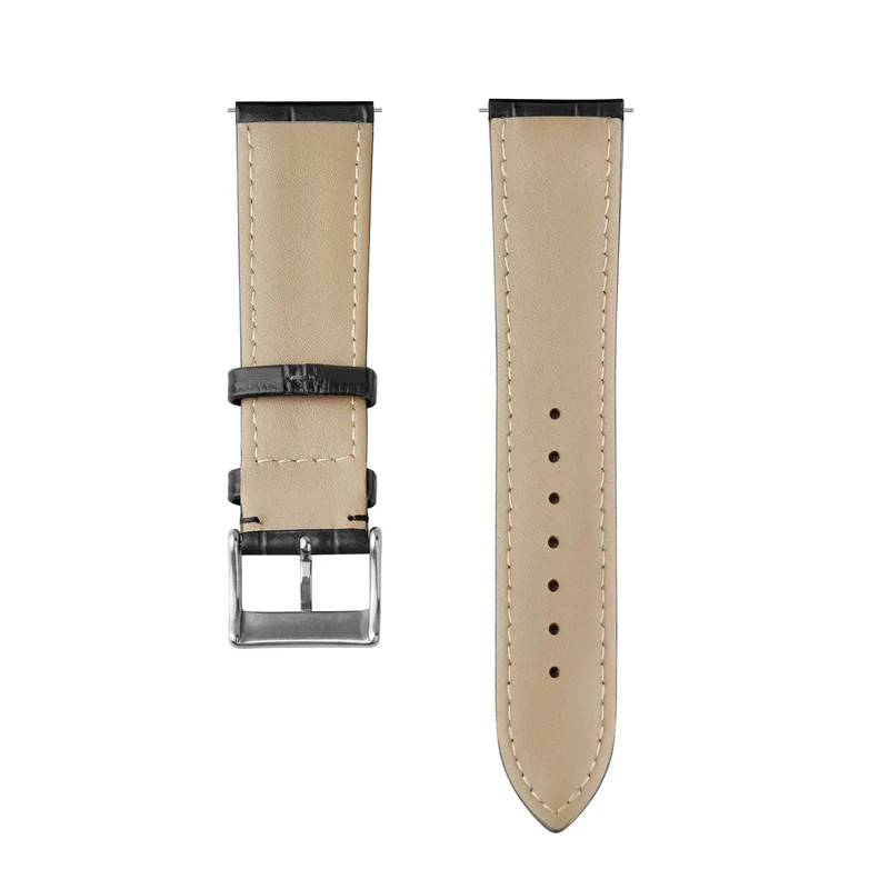 Xiaomi Watch S5 Lederarmband Krokodillederoptik (Schwarz)